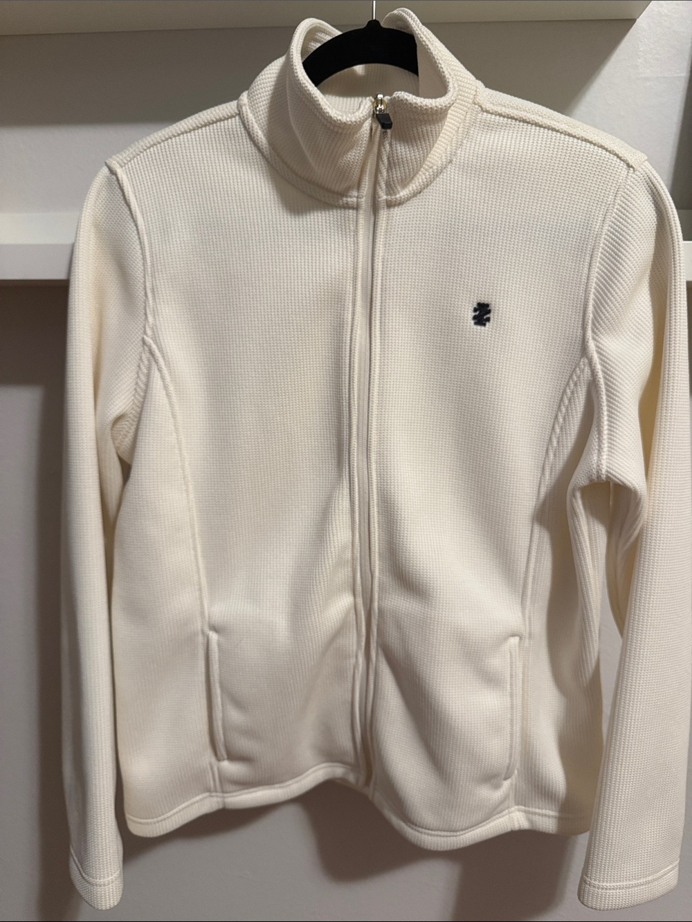 Izod Cream Full-Zip Bomber Jacket